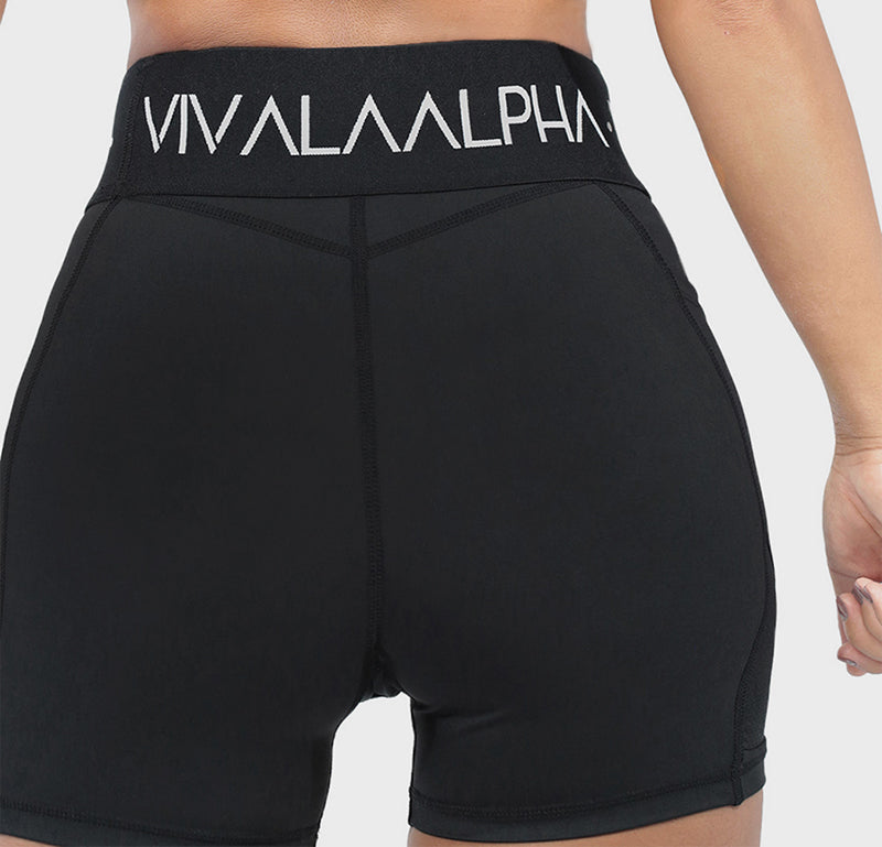 black mesh cycling shorts