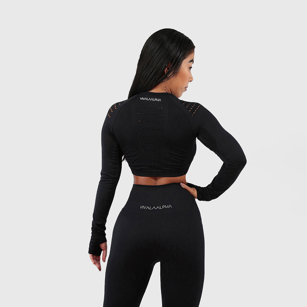 Sable Seamless Long Sleeve Crop Top