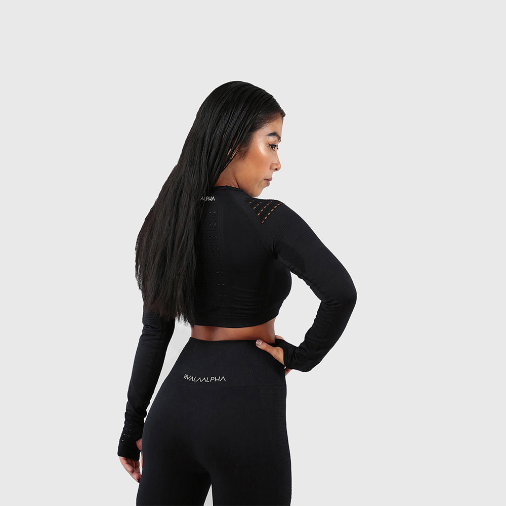 Sable Seamless Long Sleeve Crop Top
